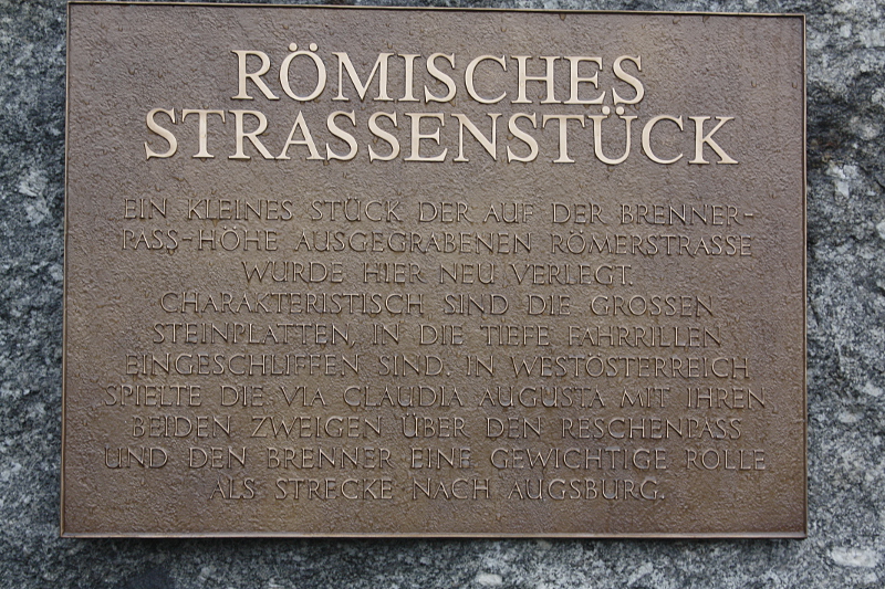Römerstrasse-Tafel