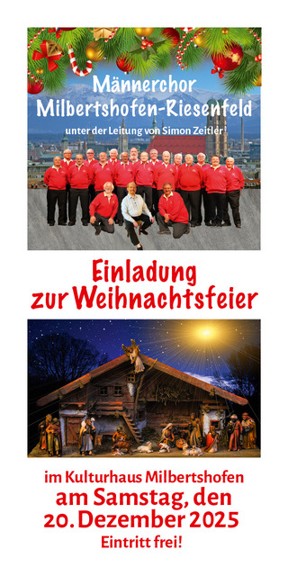 Handzettel zur Weihnbachtsfeier